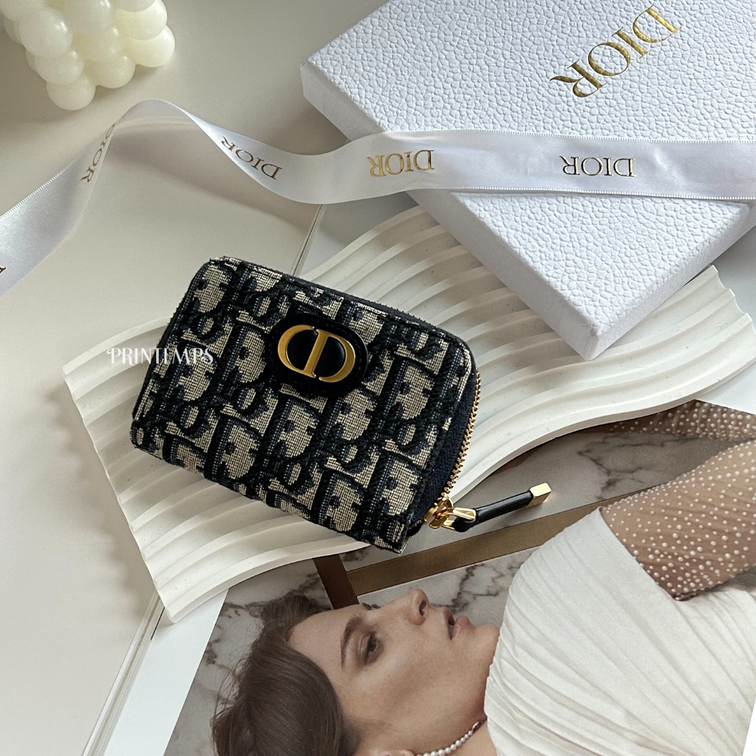 DIOR老花拉鍊零錢包 (2)