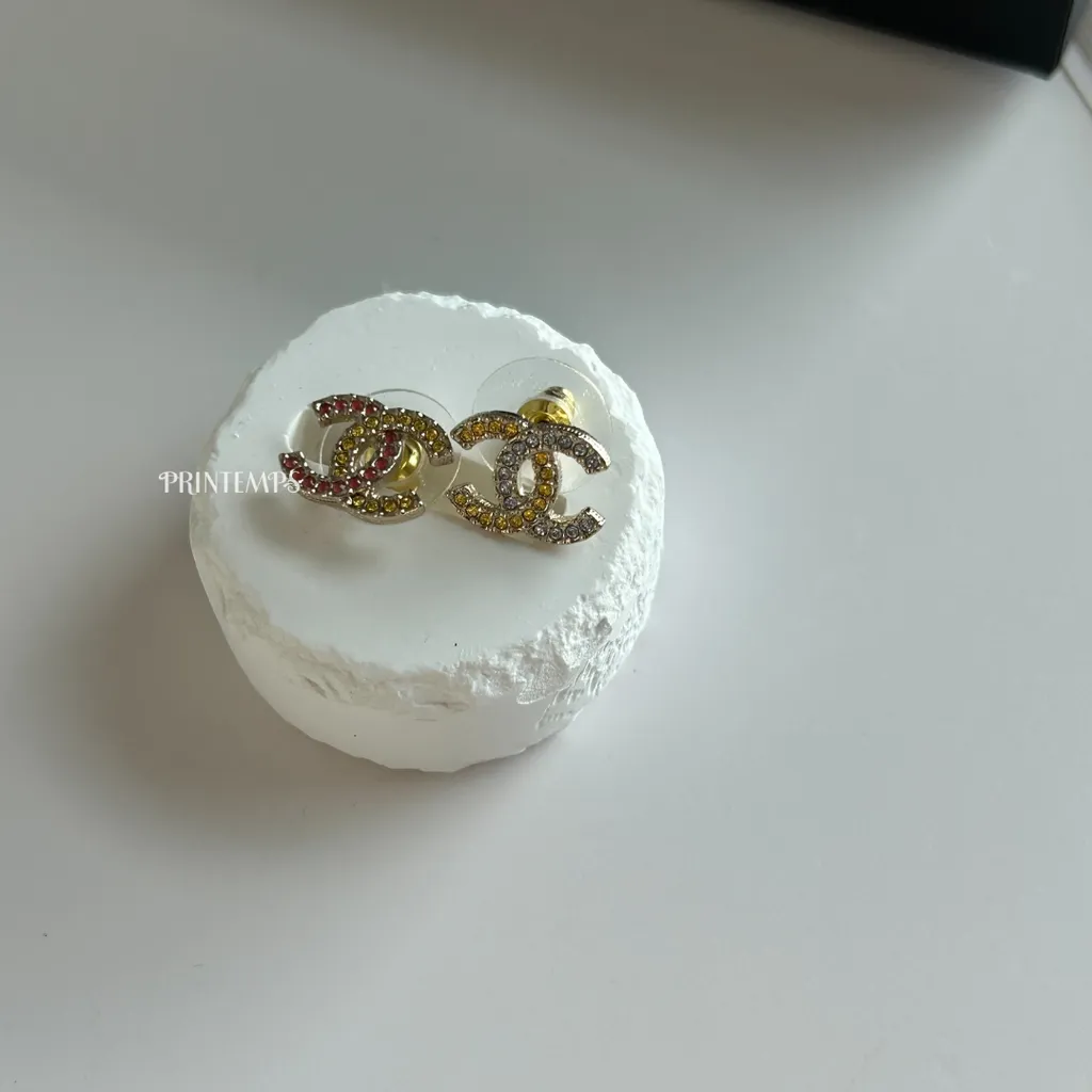 小香彩鑽耳環愛心胸針 (5)