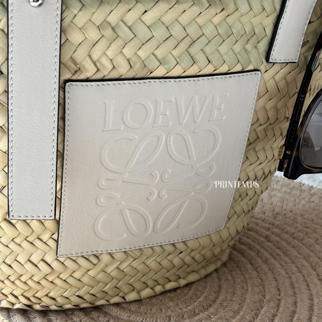 LOEWEM號草編包白色 (4)