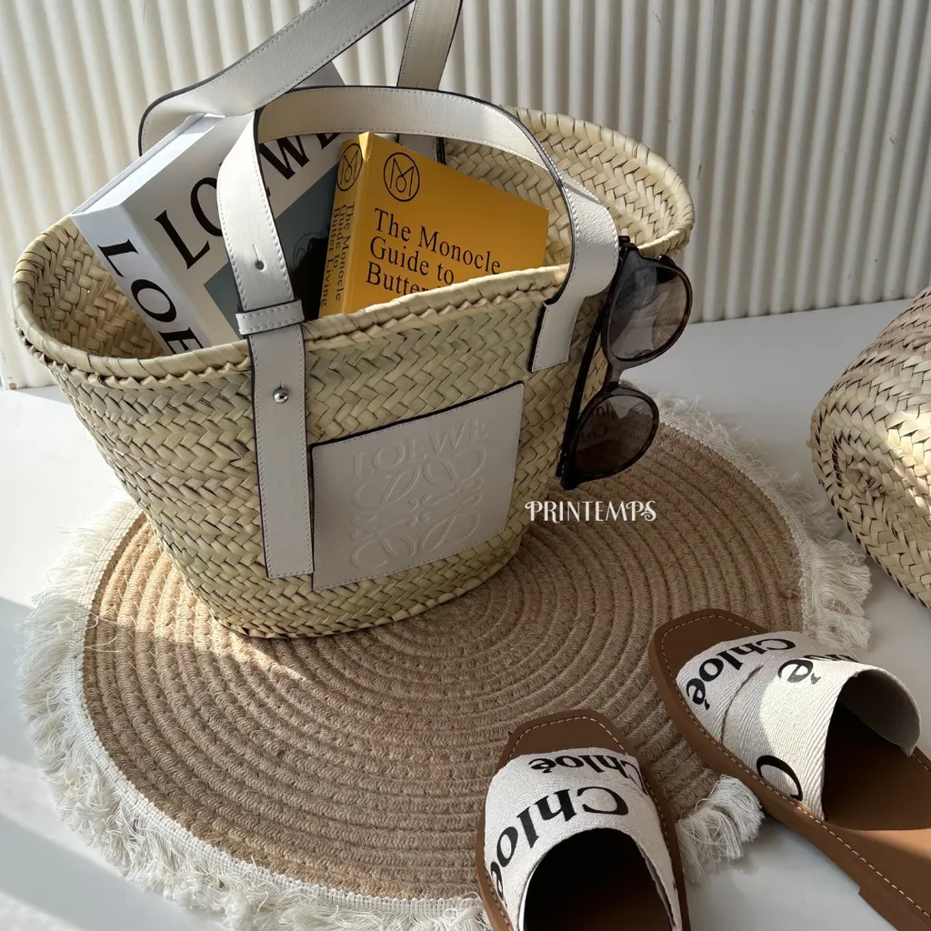 LOEWEM號草編包白色 (2)
