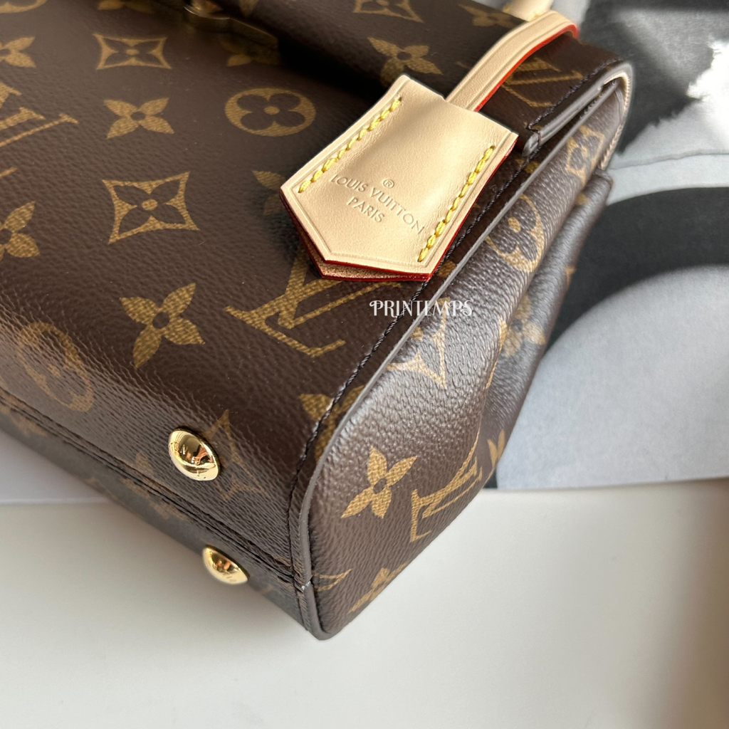 LV Cluny Mini 奶茶背帶 (4)