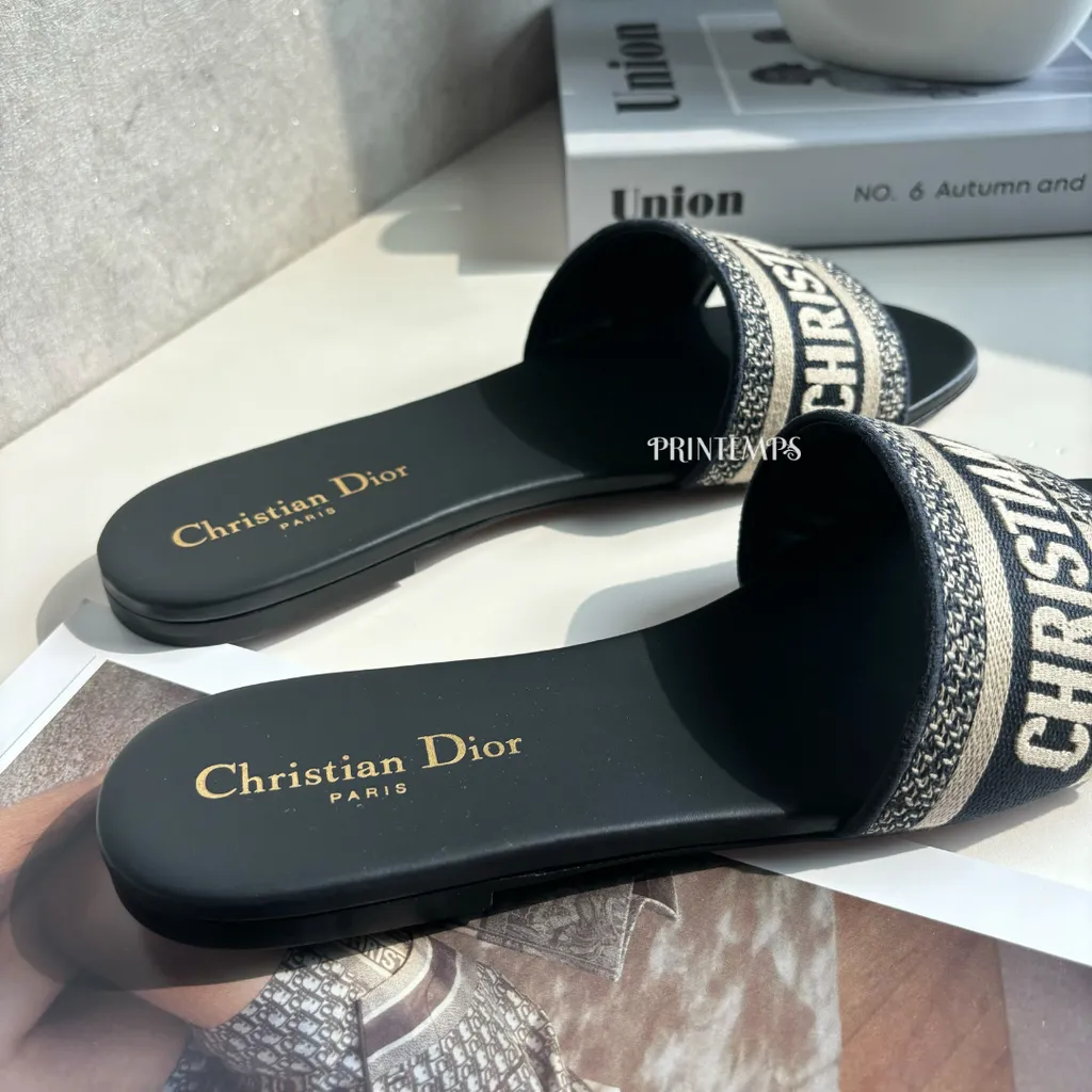 DIOR DWAY 深藍色涼鞋(3)