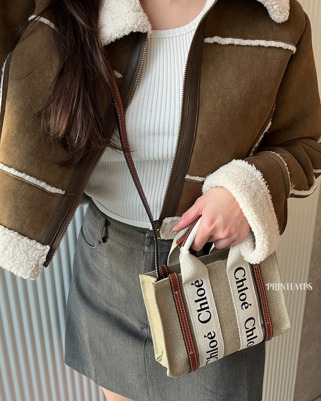 CHLOE迷你托特包咖色 (2)