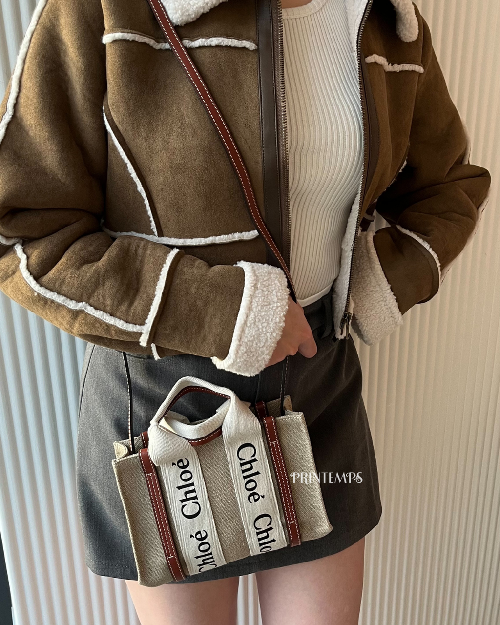 CHLOE迷你托特包咖色 (3)