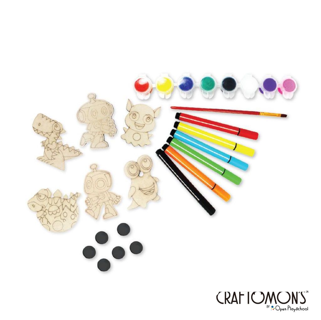 Wooden Dinos & Robots Keychain Painting Kit-03.jpg