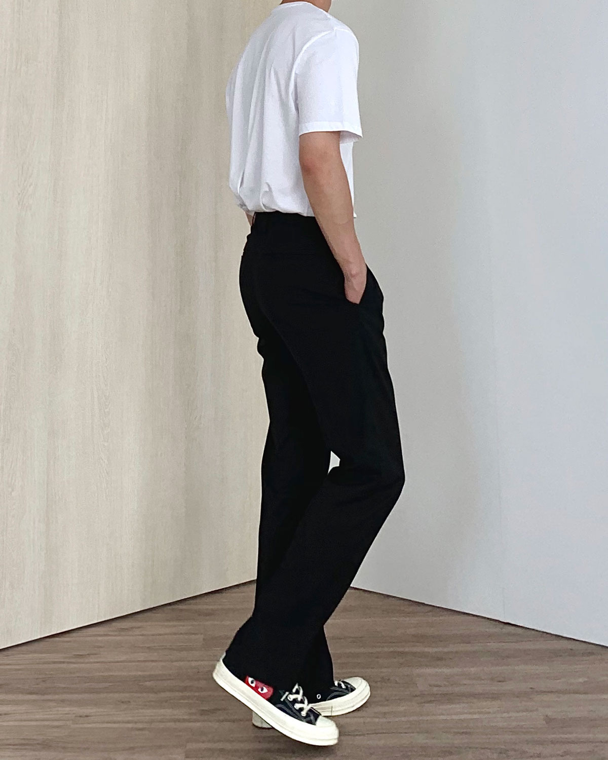 超修身長腿比例西裝褲 腿長神褲 Byw