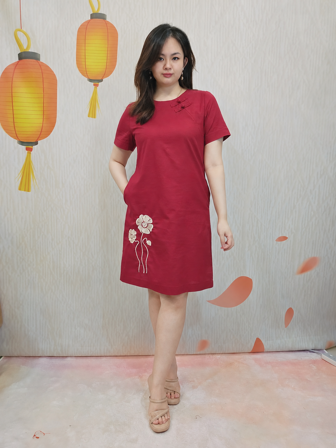 Deep Rose Dress Portrait
