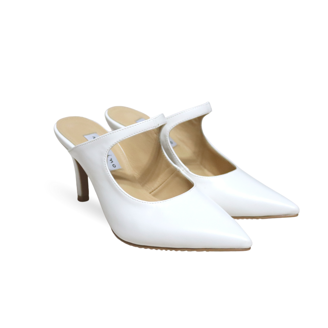 Faith White Heels – machino 