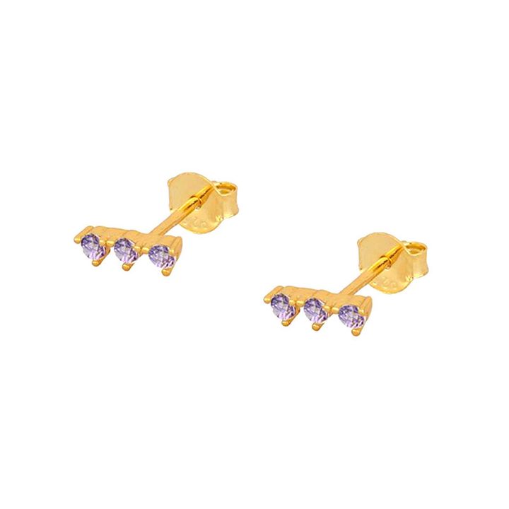 紫色三顆鋯石