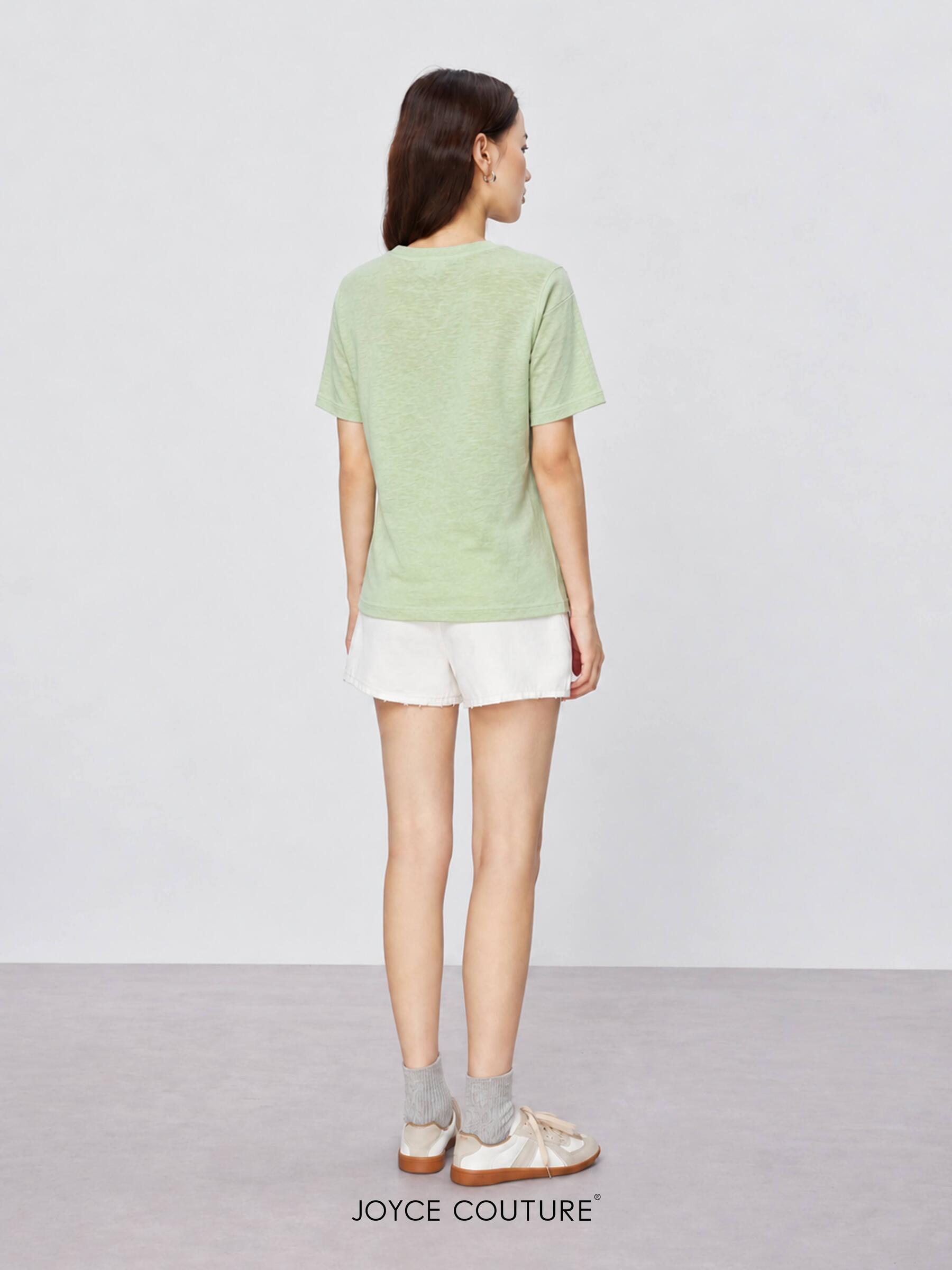 Minimalist Mint T-Shirt Studio Portrait