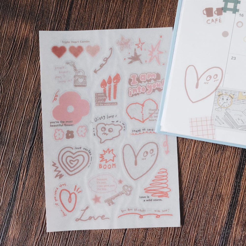 轉印貼紙-愛的形狀3