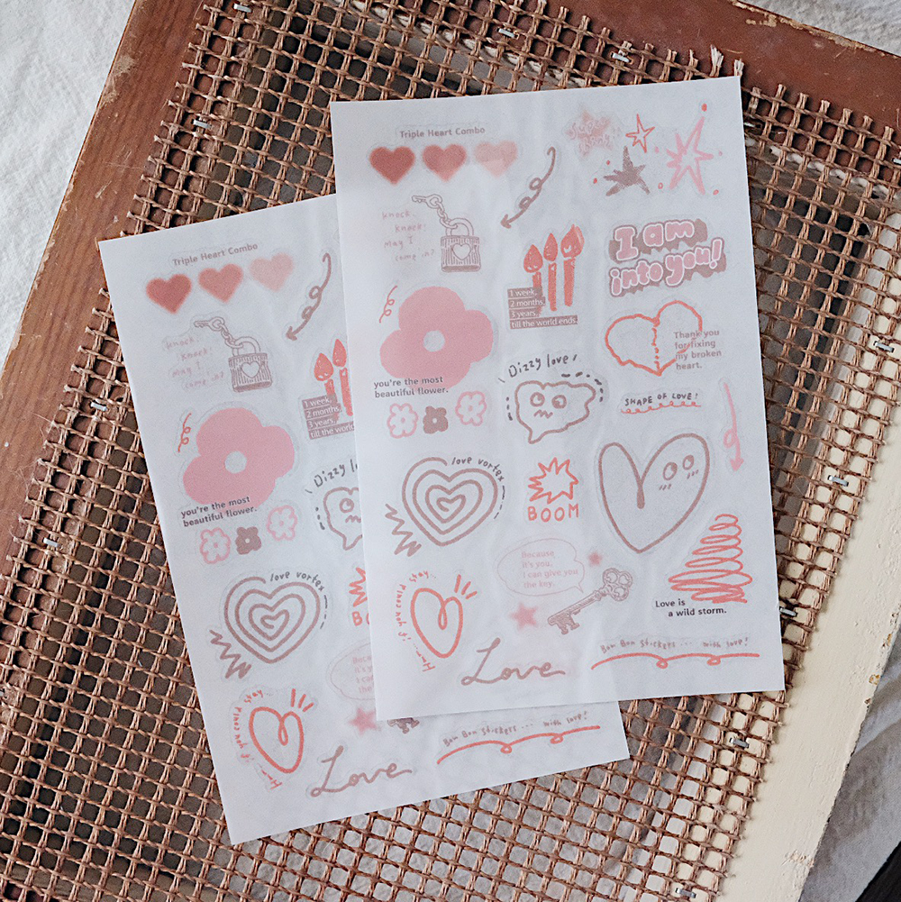 轉印貼紙-愛的形狀1