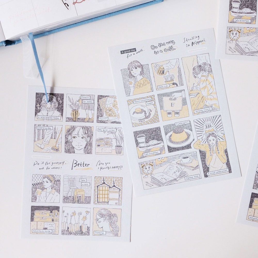 日暮里咖啡店-漫畫貼紙1