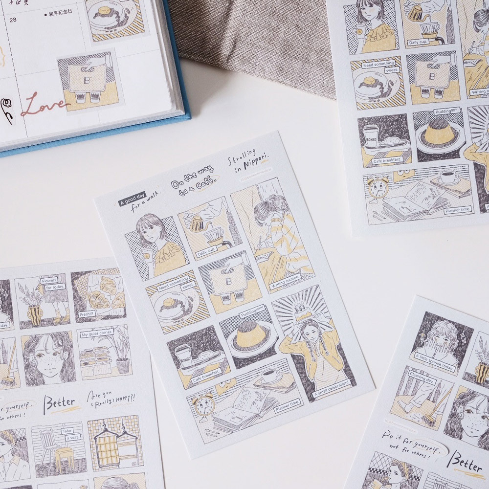 日暮里咖啡店-漫畫貼紙6