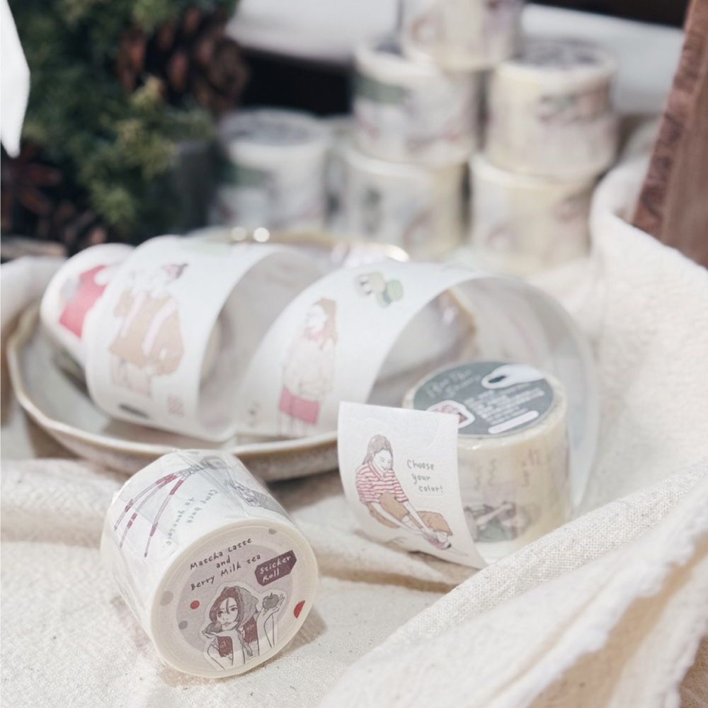 和紙割型貼紙卷4