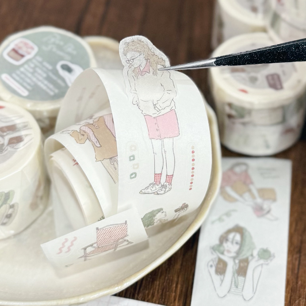 和紙割型貼紙卷8