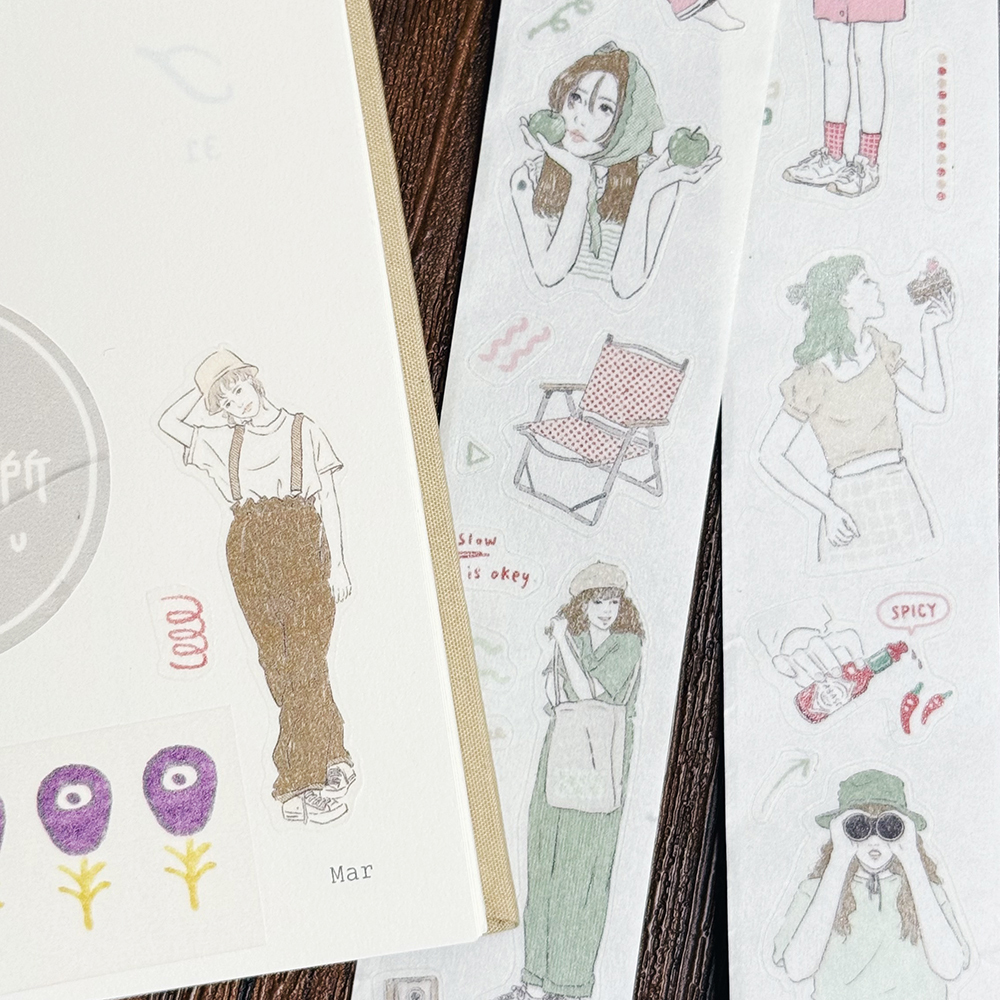 和紙割型貼紙卷10