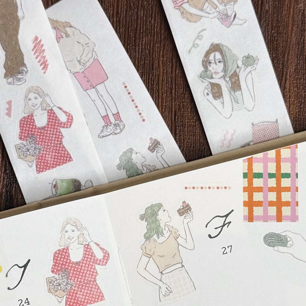 和紙割型貼紙卷11