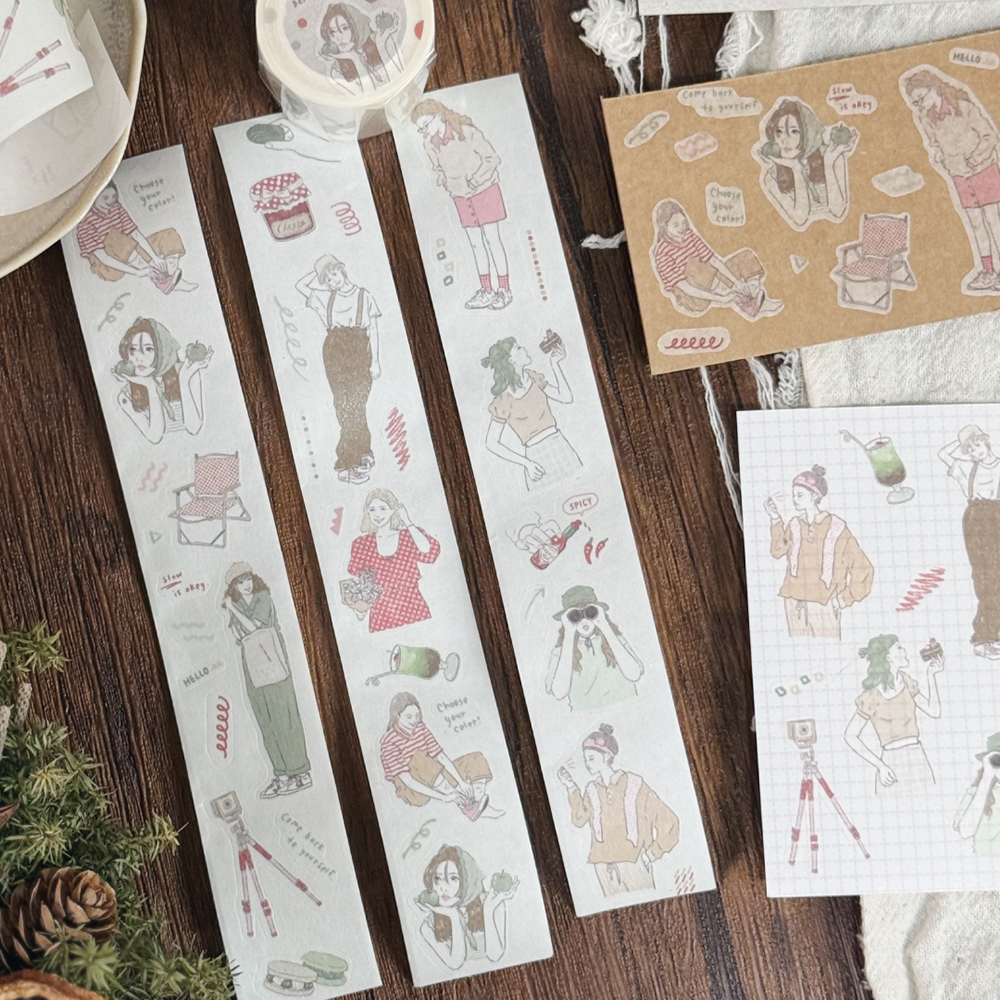 和紙割型貼紙卷6