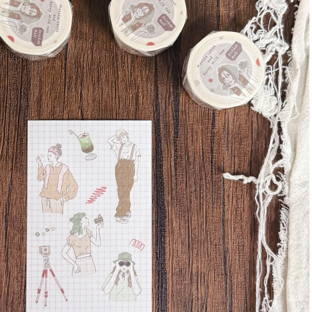 和紙割型貼紙卷7