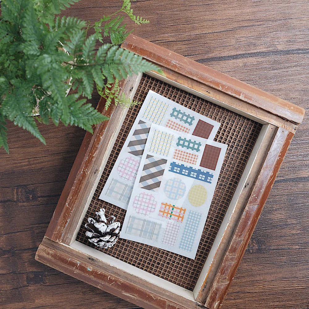 轉印貼紙_格紋01