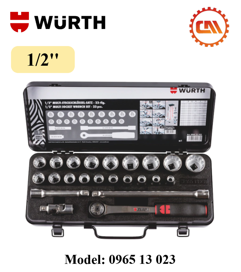 Würth A través de tecla de agujero Set y Perfil de multi Surtido 36 Piezas