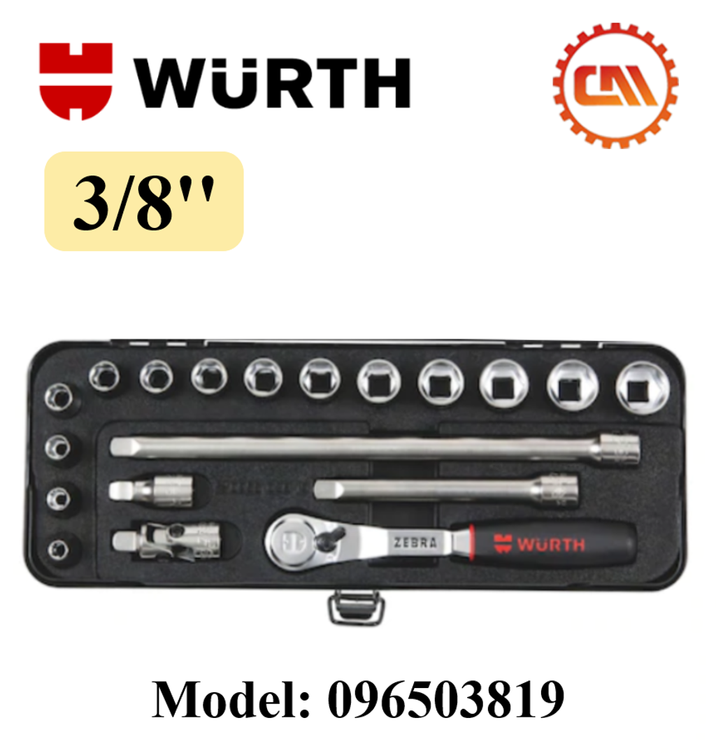 WURTH (Germany) Socket Wrench Set 3/8'' (19Pcs) (Model: 0965 038 190) –  Conmax Resources
