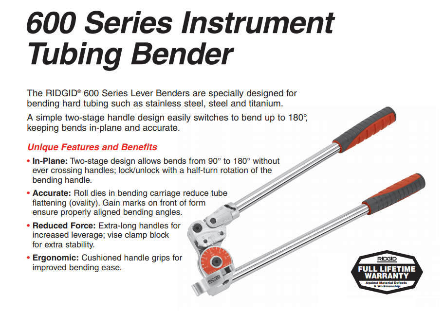 RIDGID 600 Series Heavy-Duty Instrument 