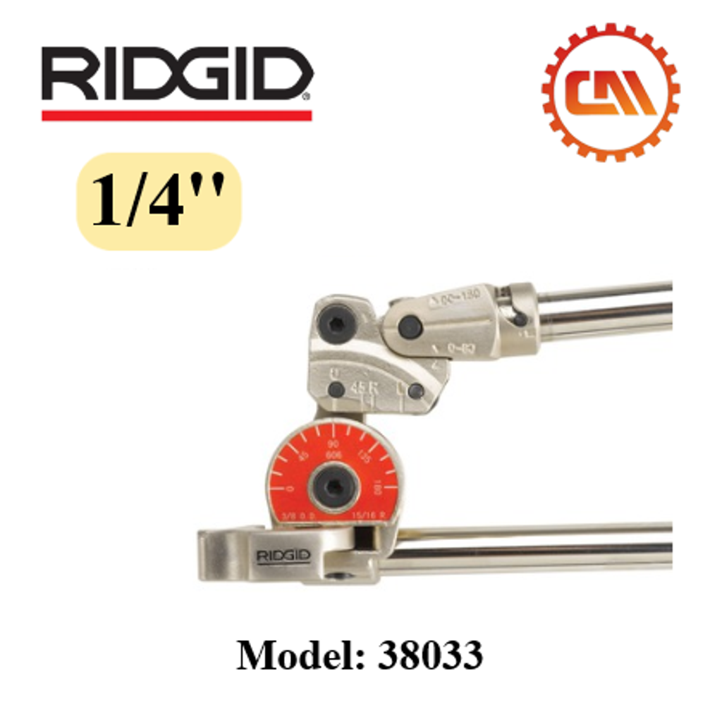 RIDGID 600 Series Heavy-Duty Instrument Benders - 1/4'' (Model: 38033 / 604)