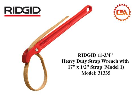 RIDGID 31335 #1 Heavy-Duty Strap Wrench (Max 3-1/2 OD)