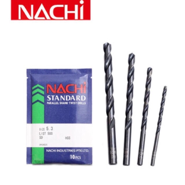 NACHI (Japan) HSS Standard Parallel Shank Drill Bits *1