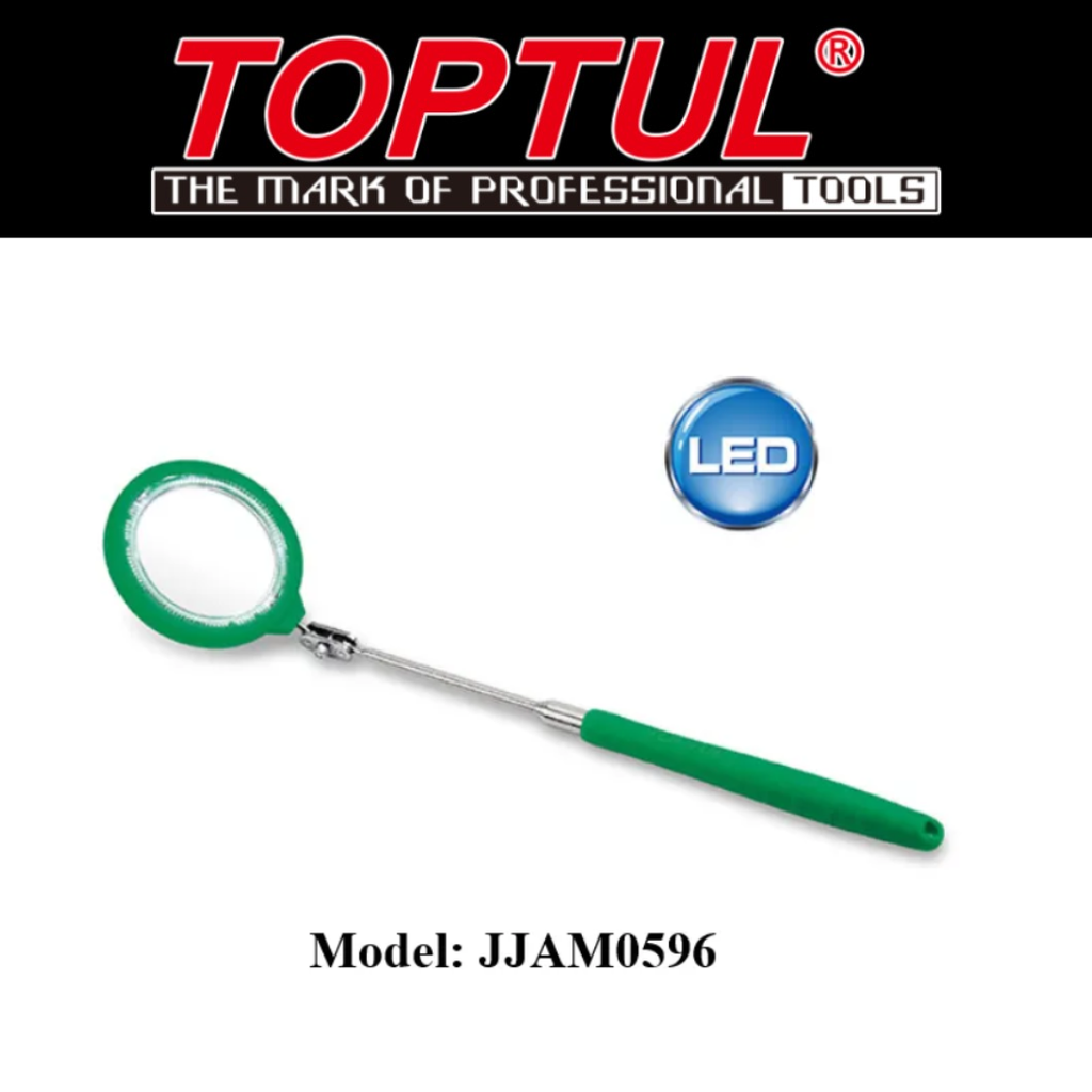 アイケア mie TOPTUL Magnifying Telescoping Inspection Mirror w LED Light
