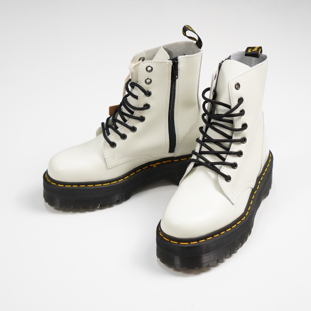 Dr. Martens Jadon Smooth 馬丁馬汀八孔拉鍊厚底硬皮白色