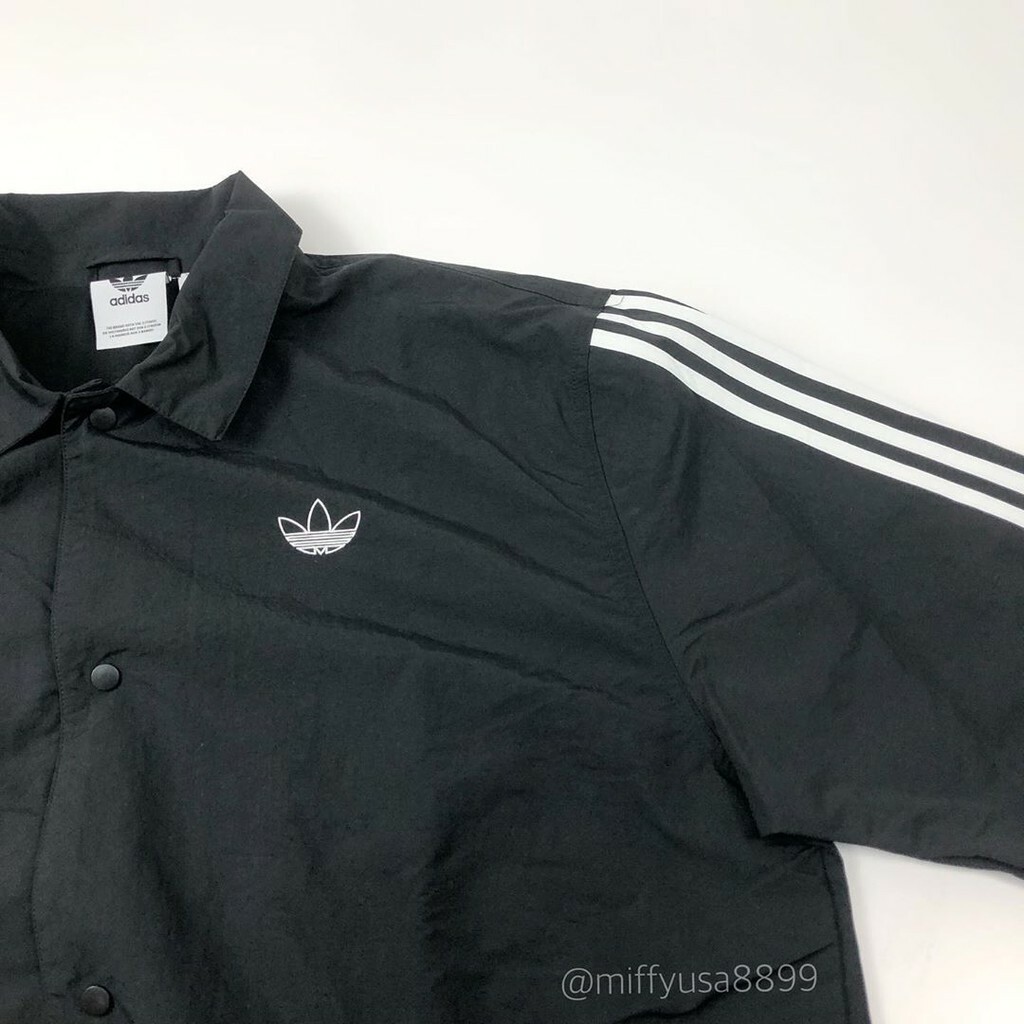 Adidas Trefoil Coach Jacket 外套小簍空Logo 黑色【ED5516】 – MiffyUSA米菲美國