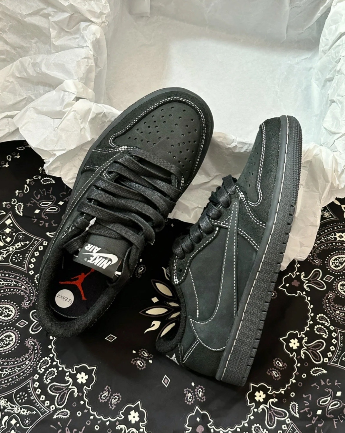 Air Jordan 1 Retro Low OG SP x Travis Scott 全黑【DM7866-001】