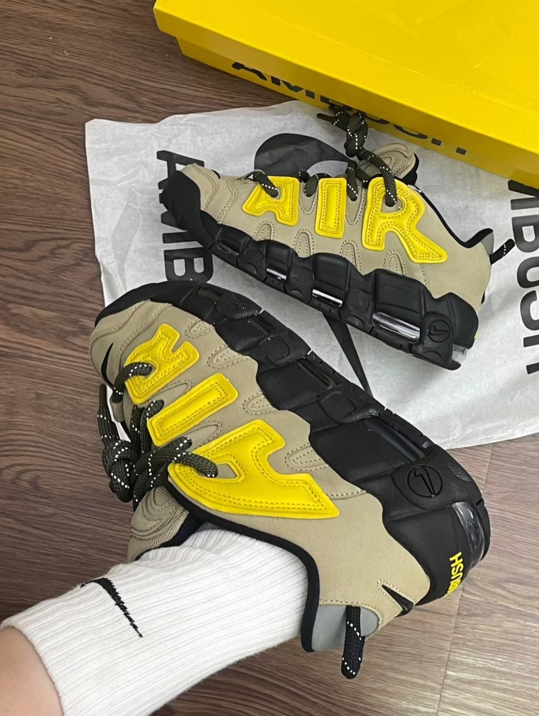 Nike Air More Uptempo x Ambush 大Air 檸檬抹茶【FB1299-200