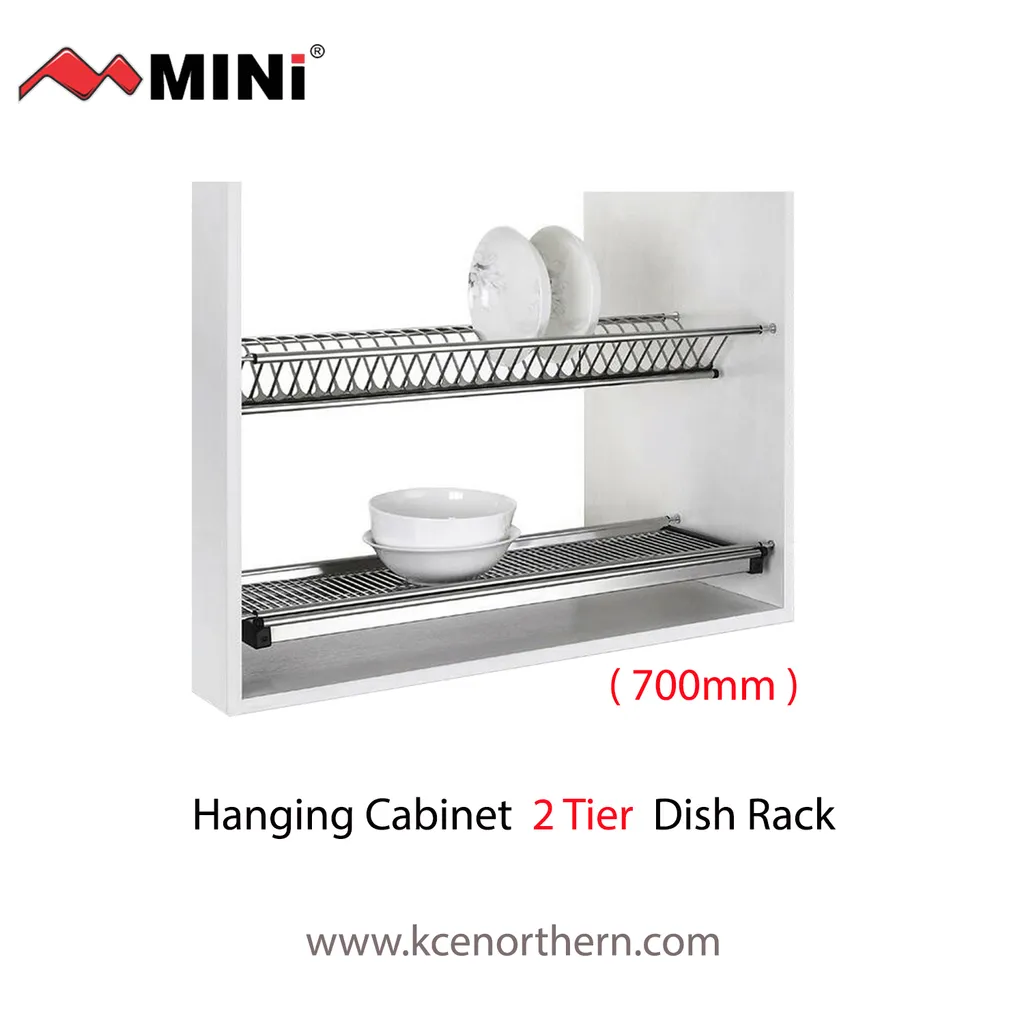 Mini Q0057 High Grade Stainless Steel 700mm 2 Layer Kitchen Cabinet Dish Rack Drainer Dryer Plate Cup Rak Dapur Kce Northern Sanitary Ware