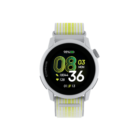 Front_view_of_the_COROSPACE_4_White_watch_with_White_Nylon_Band_1445x