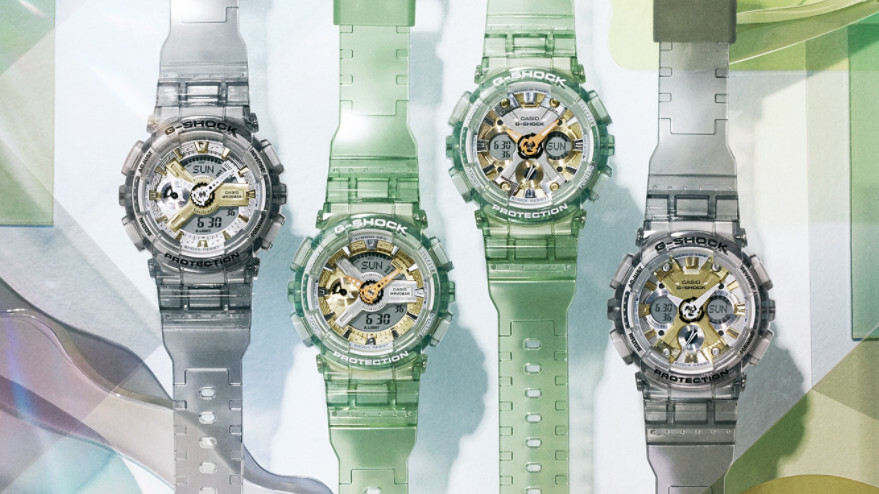 G-Shock Special Color Gold & Green Skeleton Series GMA