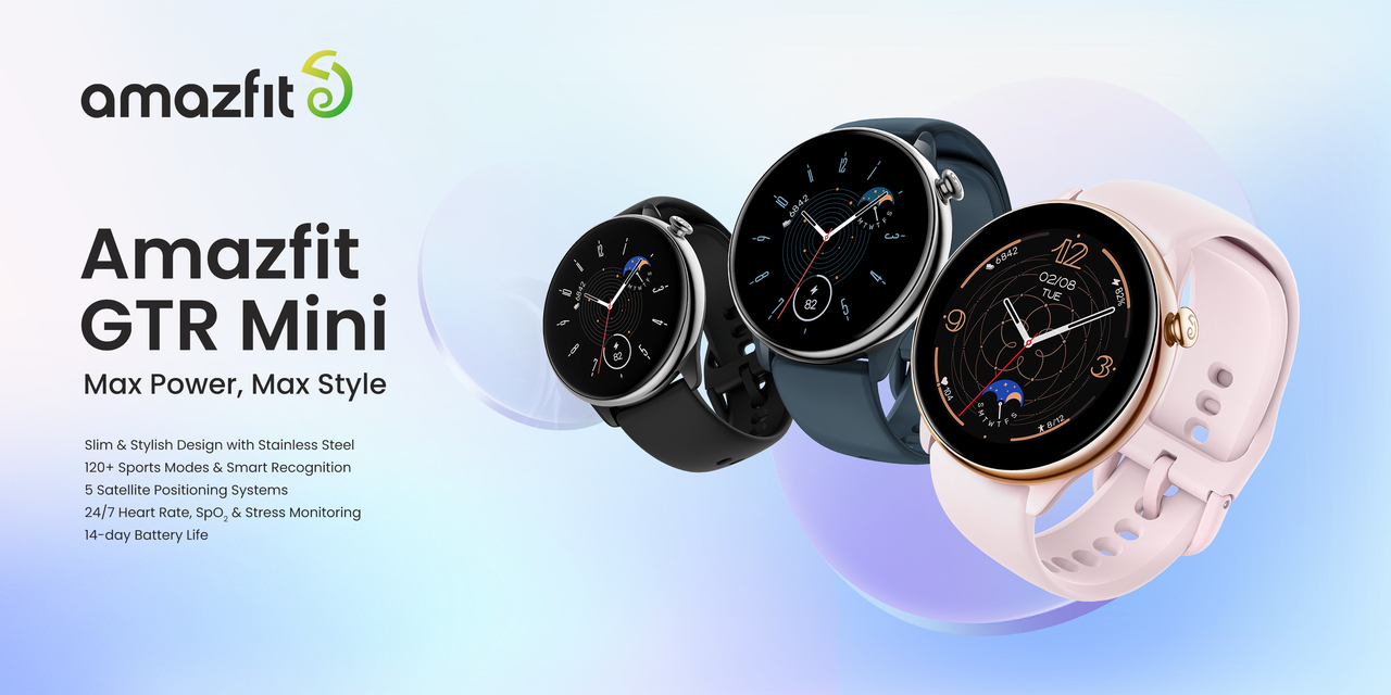 Amazfit GTR Mini Smart Watch with Accurate GPS Tracking, Light