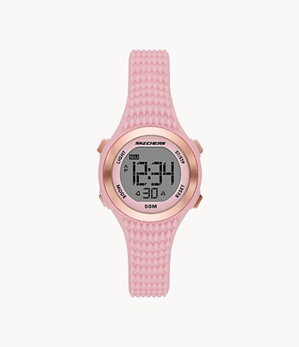 Skechers Elkwood Women\'s 33MM Digital Chronograph Watch, Pink & Rose Gold  SR2129 – L U M I T I M E