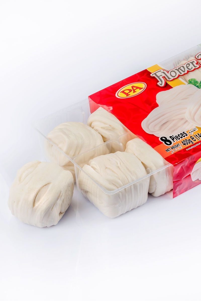 Products-steamed-bun-oriental-bun-flower-roll-product-with-packaging