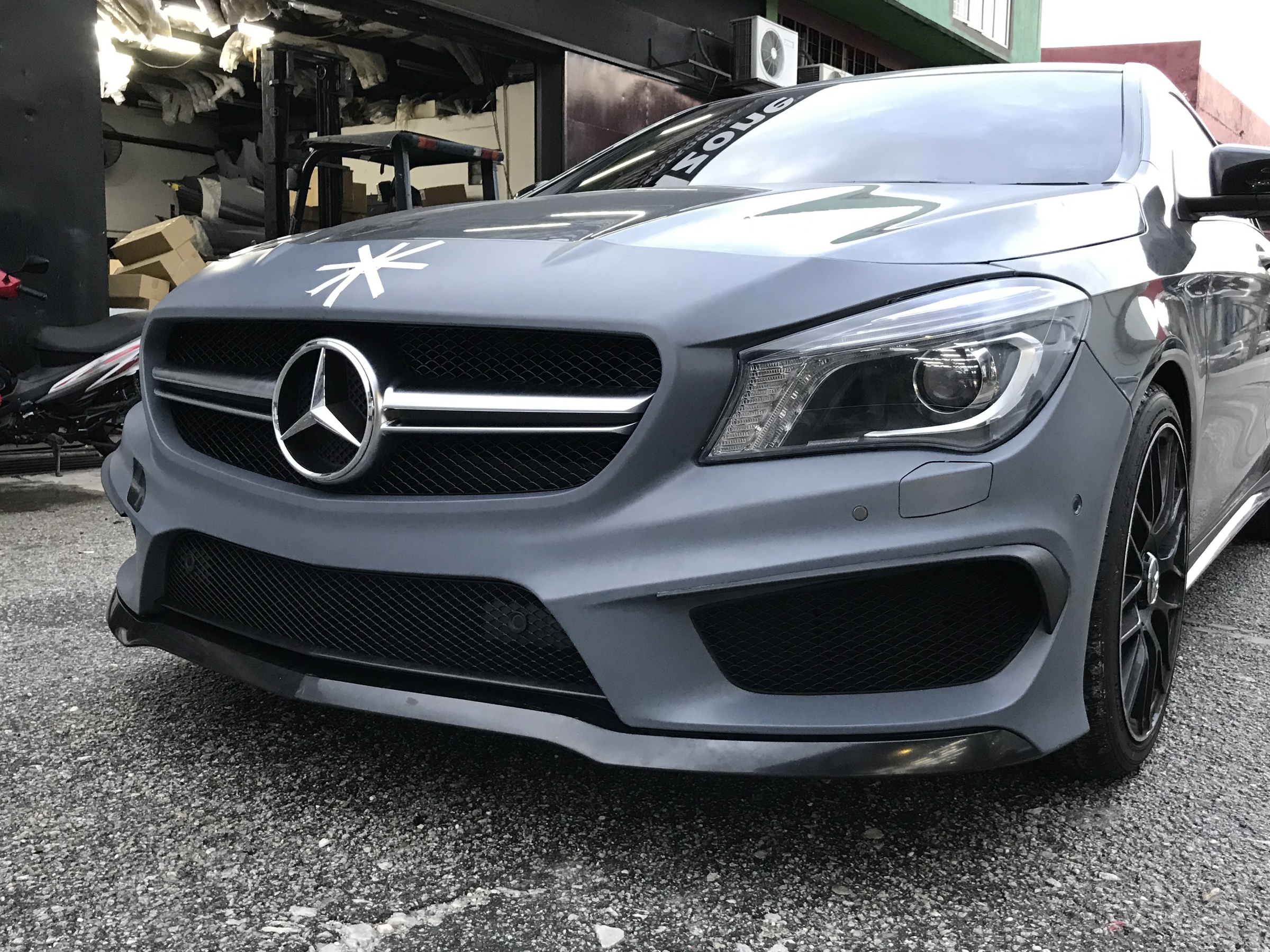 Auto Perfectionists UK Gloss Black Front Splitter Spoiler Lip For Mercedes CLA Class W117 CLA45 AMG Line