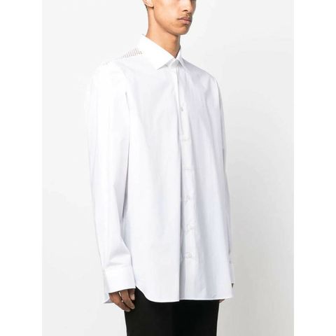Raf Simons mesh-detail cotton shirt – TRENDS Raf Simons mesh-detail cotton shirt – TRENDS