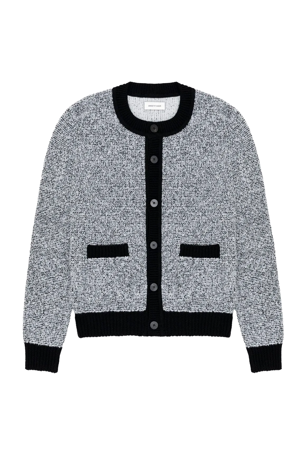 Ernest W Baker Boucle Cardigan Black & White – TRENDS Ernest W Baker Boucle Cardigan Black & White – TRENDS