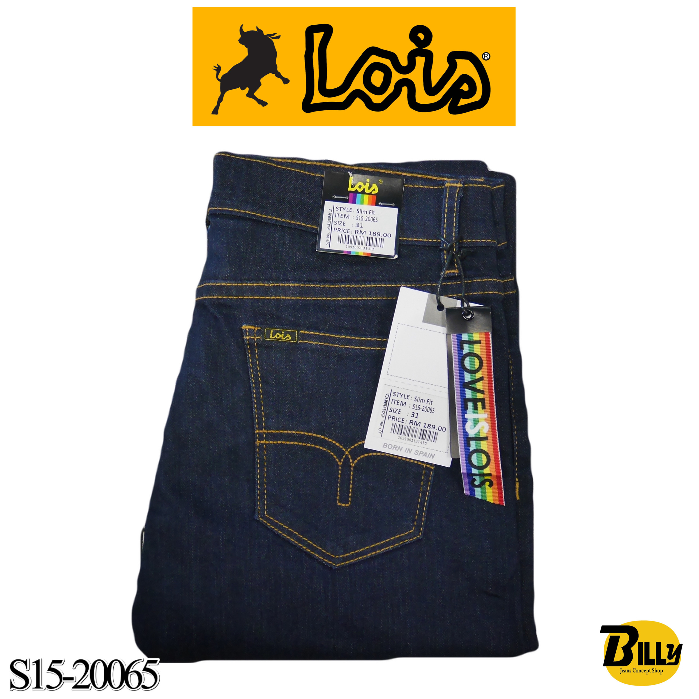 LOIS Brand Men S15 Slim Fits Stretchable Jeans (S15-20065) – BILLY JEANS  CONCEPT SHOP