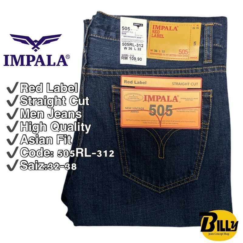 IMPALA Brand Red Label Straight Cut 