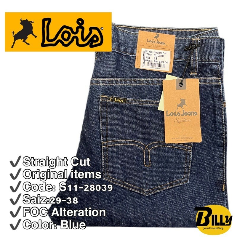 LOIS Brand S11 Men Straight Cut Jeans (S11-28039) – BILLY JEANS CONCEPT SHOP