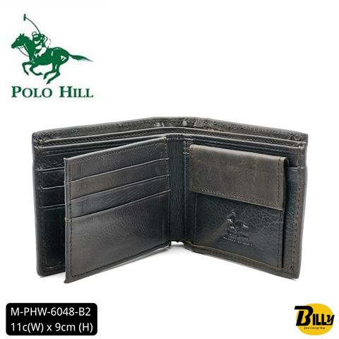 POLO HILL Brand Men's Leather Wallet M-PHW-6048-B2 – BILLY