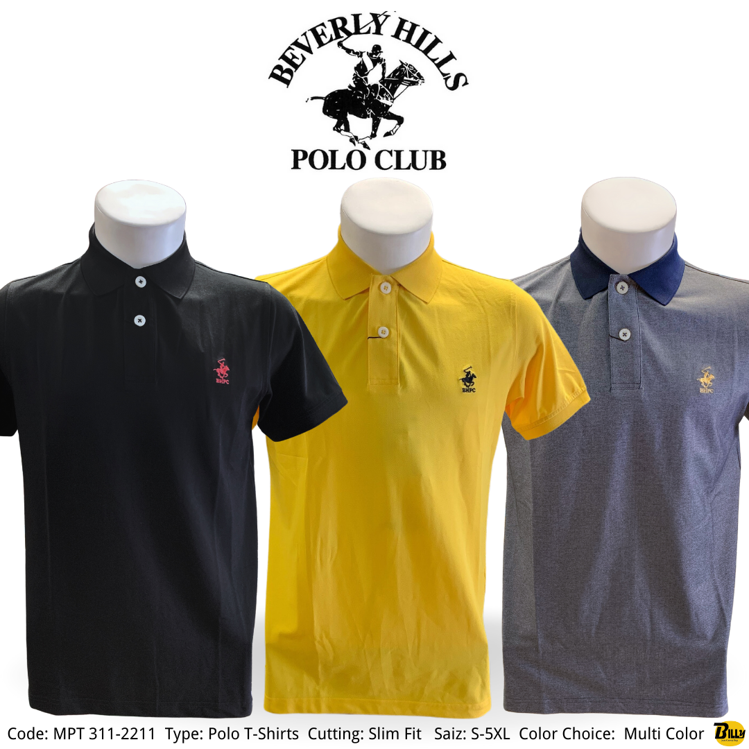 BEVERLY HILLS POLO CLUB Brand Men's Slim Fit Short Sleeve Polo T-shirts (  MPT-312-2211 ) – BILLY JEANS CONCEPT SHOP
